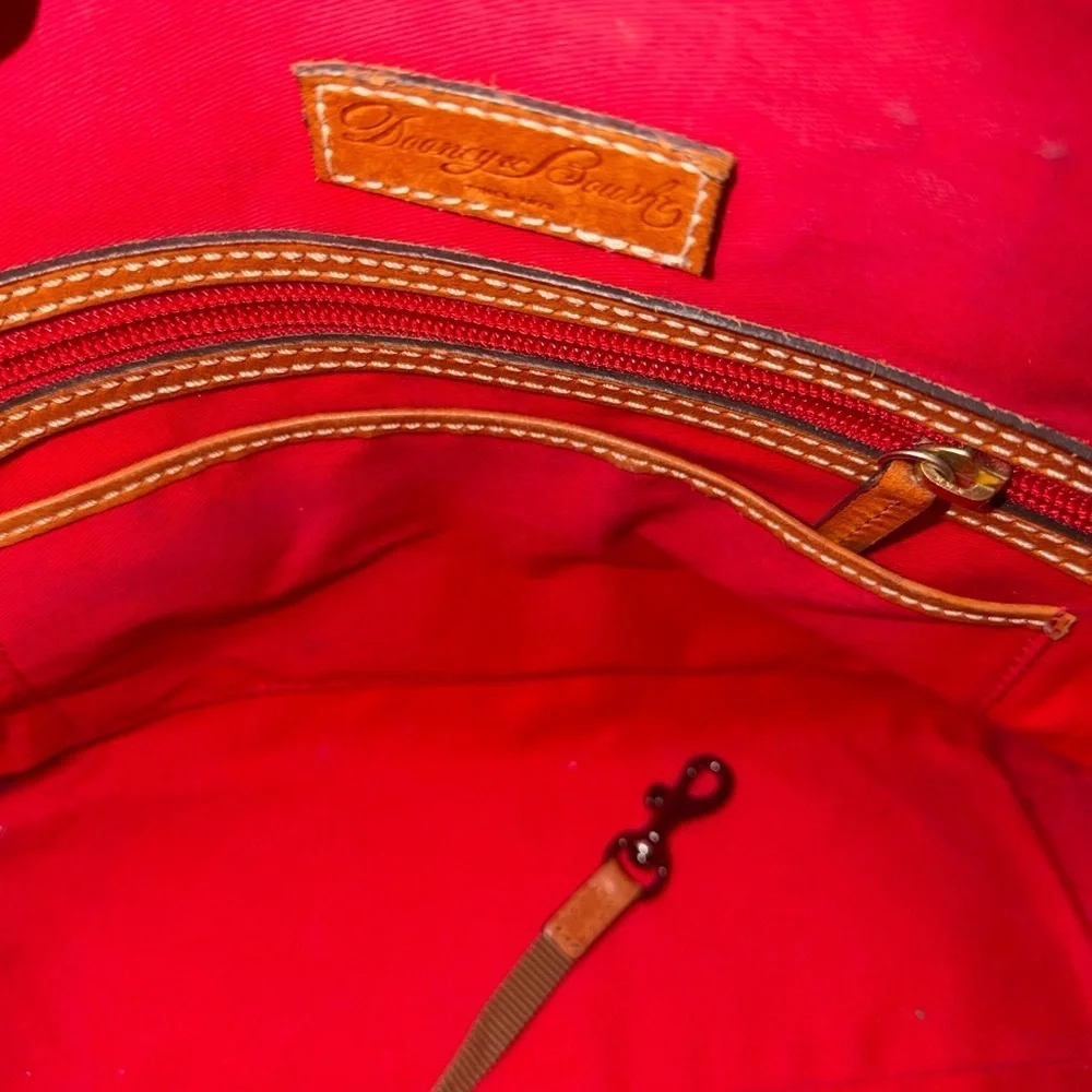 Dooney & Bourke Red Crocodile-Embossed Satchel